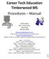 Career Tech Education Timberwood MS Procedures Manual