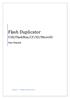 Flash Duplicator. USB/FlashMax/CF/SD/MicroSD. User Manual
