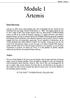 Module 1 Artemis. Introduction. Aims IF YOU DON T UNDERSTAND, PLEASE ASK! -1-