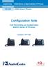 400HD Series of High Definition IP Phones. Configuration Note. Call Recording on AudioCodes. 400HD Series IP Phones. Document #: LTRT-11360