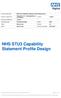 NHS STU3 Capability Statement Profile Design