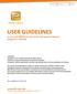 USER GUIDELINES. For Use with PERFEKTO Facility & Fleet Management Software Designed for TNB-IFMS
