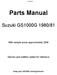 Facesheet. Parts Manual. Suzuki GS1000G 1980/81. With sample prices approximately Generic part addition added for reference