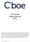 Cboe Europe Disaster Recovery Guide