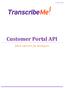 27-Jan Customer Portal API. Quick reference for developers