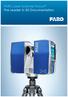 FARO Laser Scanner Focus 3D The Leader in 3D Documentation