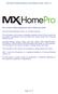 MX-HomePro Mobile Application Quick Reference Guide