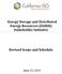 Energy Storage and Distributed Energy Resources (ESDER) Stakeholder Initiative. Revised Scope and Schedule