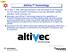 AltiVec Technology. AltiVec is a trademark of Motorola, Inc.