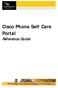 Cisco Phone Self Care Portal Reference Guide