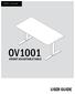 OV1001 Part No OV1001 HEIGHT ADJUSTABLE TABLE USER GUIDE