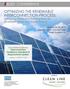 OPTIMIZING THE RENEWABLE INTERCONNECTION PROCESS: Addressing Process and Technical Issues for Renewable Energy and Storage Projects