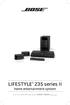 LIFESTYLE 235 series II home entertainment system