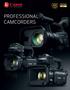 UHD PROFESSIONAL CAMCORDERS