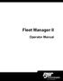 Fleet Manager II. Operator Manual