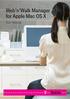 Web n Walk Manager for Apple Mac OS X. User Manual