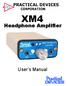 XM4. Headphone Amplifier. User s Manual