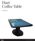 Duet Coffee Table. Specifications