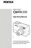 Digital Camera. Operating Manual. To ensure the best performance from your camera, please read the Operating Manual before using the camera.