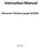 Instruction Manual Ultrasonic Thickness gauge DC3020