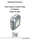 Operating Instructions. Power Supply & Isolation Relay for Switches Model: RL manual_rl-5900_0215