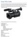 Sony NX5u Guide. The basic camcorder package will contain the following items: