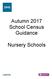 Autumn 2017 School Census Guidance. Nursery Schools