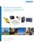 Products designed for hazardous environments