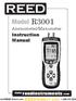 Model R3001. Instruction Manual. Anemometer/Manometer. reedinstruments. www. com