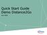 Quick Start Guide Demo Distance2Go. July 2018