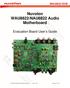 Nuvoton WAU8822/NAU8822 Audio Motherboard. Evaluation Board User s Guide