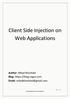 Client Side Injection on Web Applications