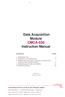 Data Acquisition Module CMCA-550 Instruction Manual