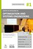 OPTIMIZATION AND SYSTEMS ENGINEERING