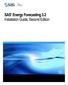 SAS Energy Forecasting 3.2 Installation Guide, Second Edition