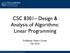 CSC 8301 Design & Analysis of Algorithms: Linear Programming