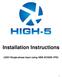 Installation Instructions. (220V Single-phase Input using ABB ACS550 VFD)