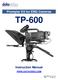 Prompter Kit for ENG Cameras TP-600. Instruction Manual   Rev Date: 05/11/2013 P/N: TP-600_E2