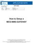 How to Setup a MCS-BMS-GATEWAY