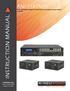 ANI-11X2MFS. UHD Multi-Format Video Presentation Scaler Switch w/ Audio INSTRUCTION MANUAL