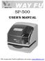 SP-500 USER S MANUAL. PDF created with FinePrint pdffactory trial version