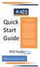 Quick Start Guide. Thank you for acquiring AEQ AudioPlus.