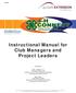 Instructional Manual for Club Managers and Project Leaders