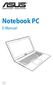 Notebook PC. E-Manual