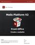 Melis Platform V2. Front-Office. Create a website. Content: Date Version 2.0