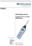 English. Operating manual. Integrating Sound Level Meter HD2010UC.   Keep for future reference. Companies / Brands of GHM
