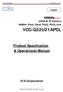 VCC-G22U21APCL. Product Specification & Operational Manual. CIS Corporation. UXGA B/W Camera 49MHz Pixel Clock PoCL/PoCL-Lite.