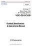 VCC-G20V30B. Product Specification & Operational Manual. Analog I/F. CIS Corporation. 29mm Cubic VGA B/W Analog Camera. English
