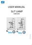 USER MANUAL SLIT LAMP