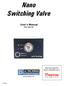 Nano Switching Valve. User s Manual P/N M1700R0